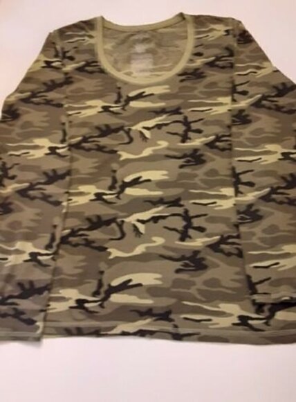 Miley Cyrus Max Azria Long Sleeve XL Camouflage Lightweight T-Shirt - Picture 3 of 7